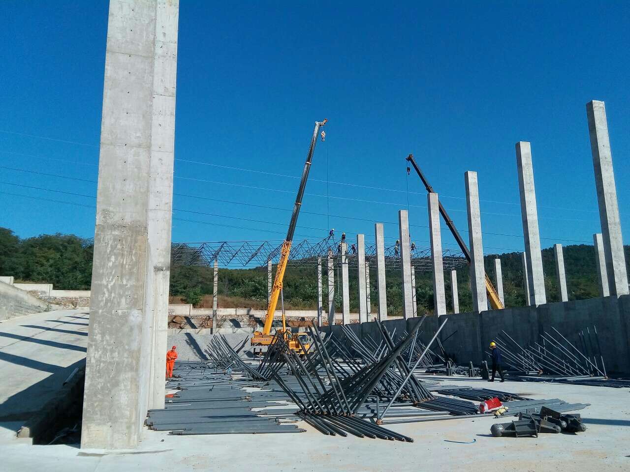 瑞昌威海搅拌站网架